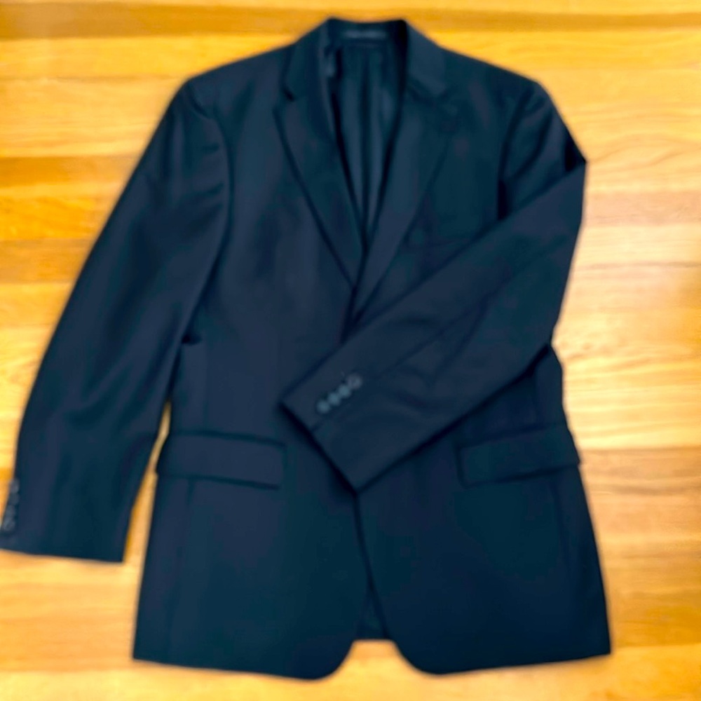 Boss black shadow stripe suit